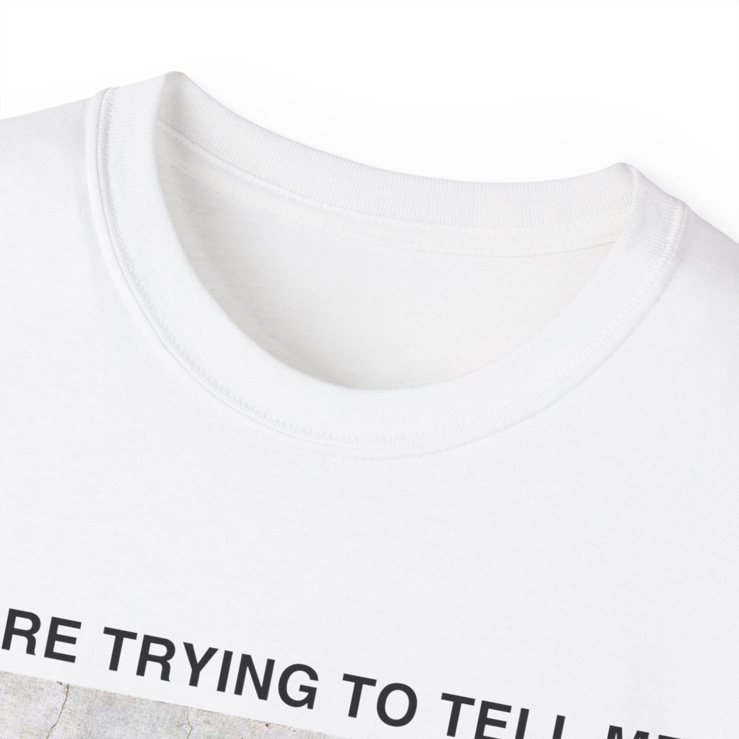 Close-up of Cis Teen Chapel T-shirt collar and neckline stitching detail